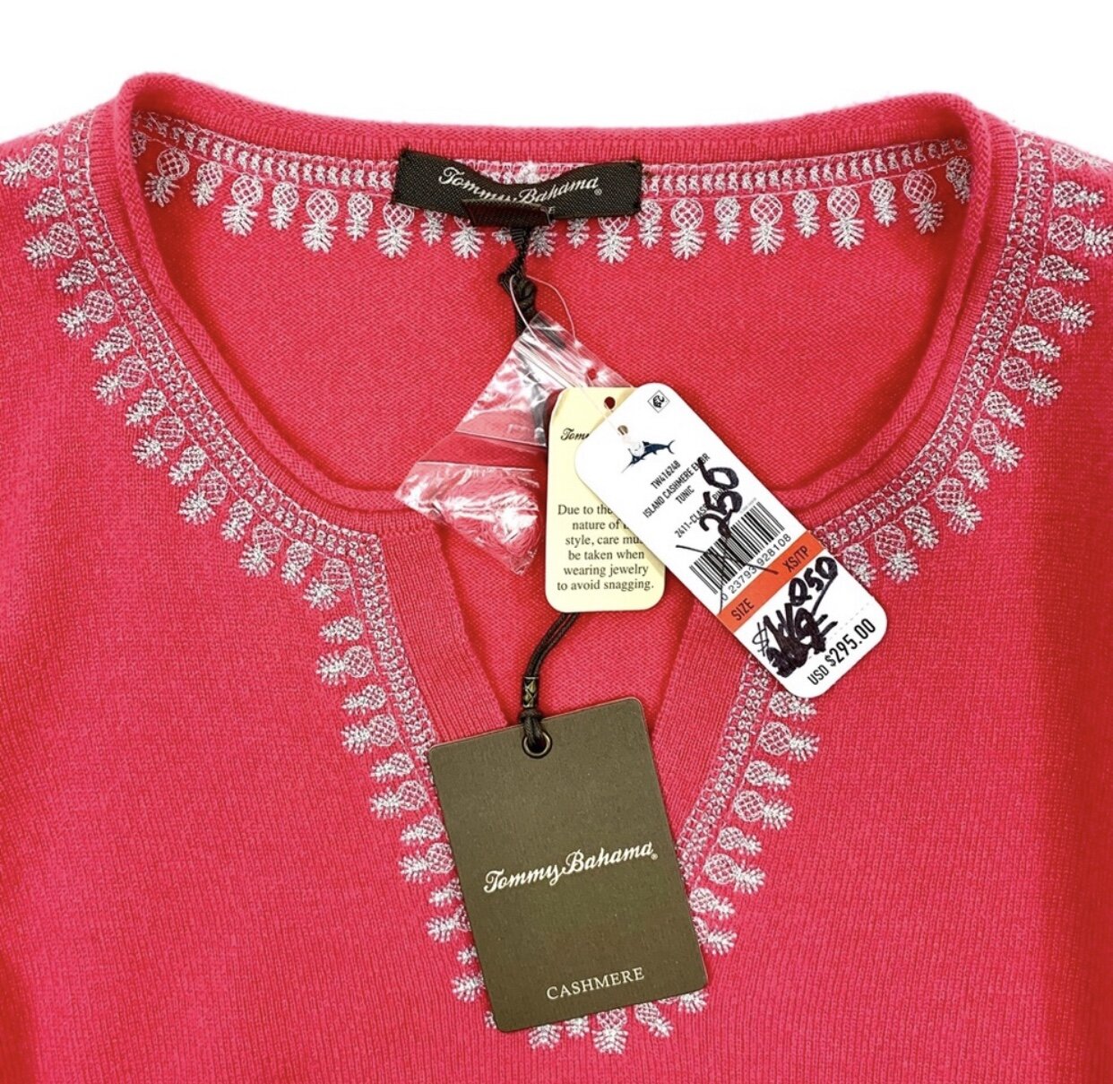 Tommy Bahama Pink Cashmere Tunic XS/TP