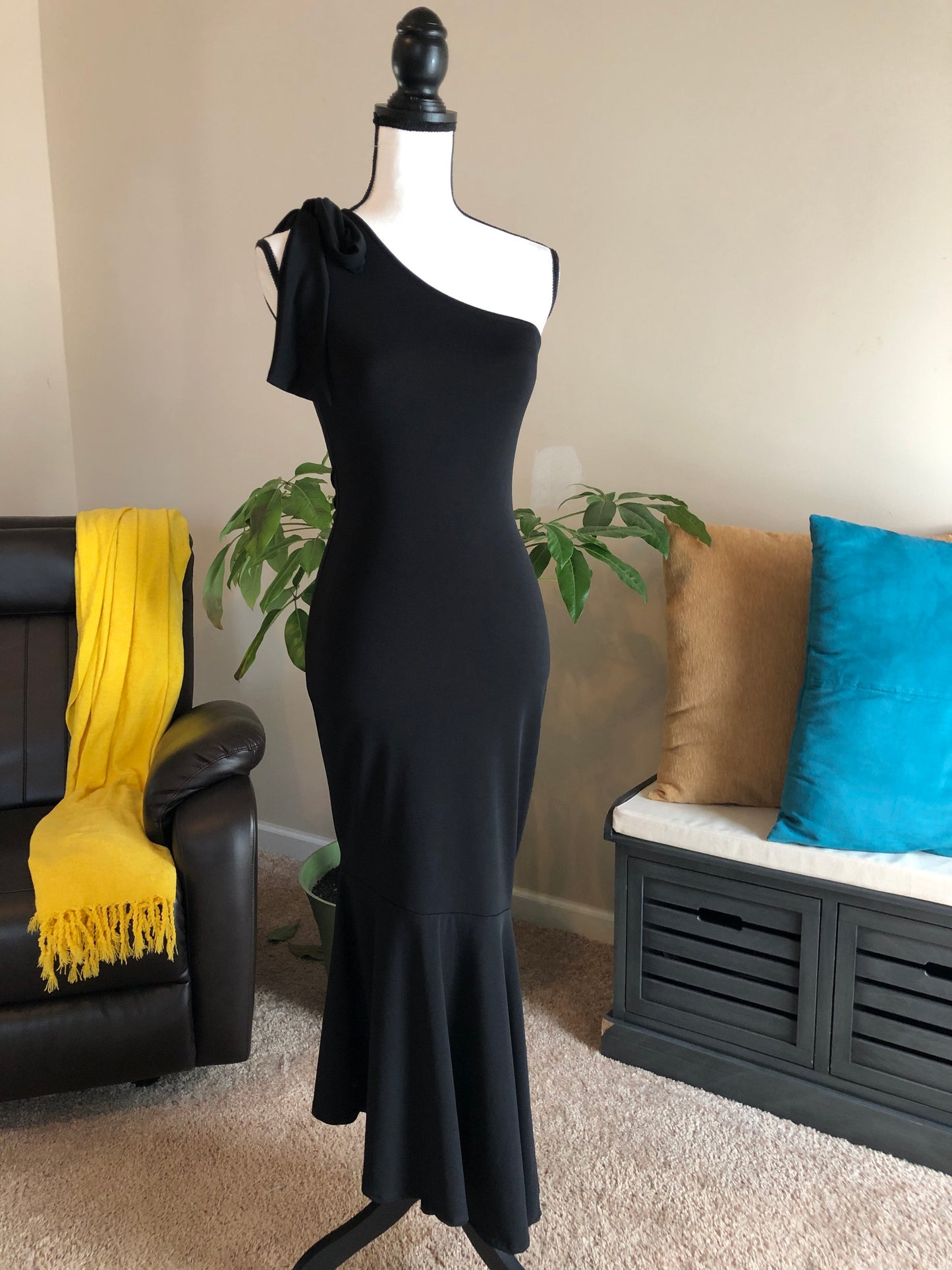 One Shoulder Maxi Dress