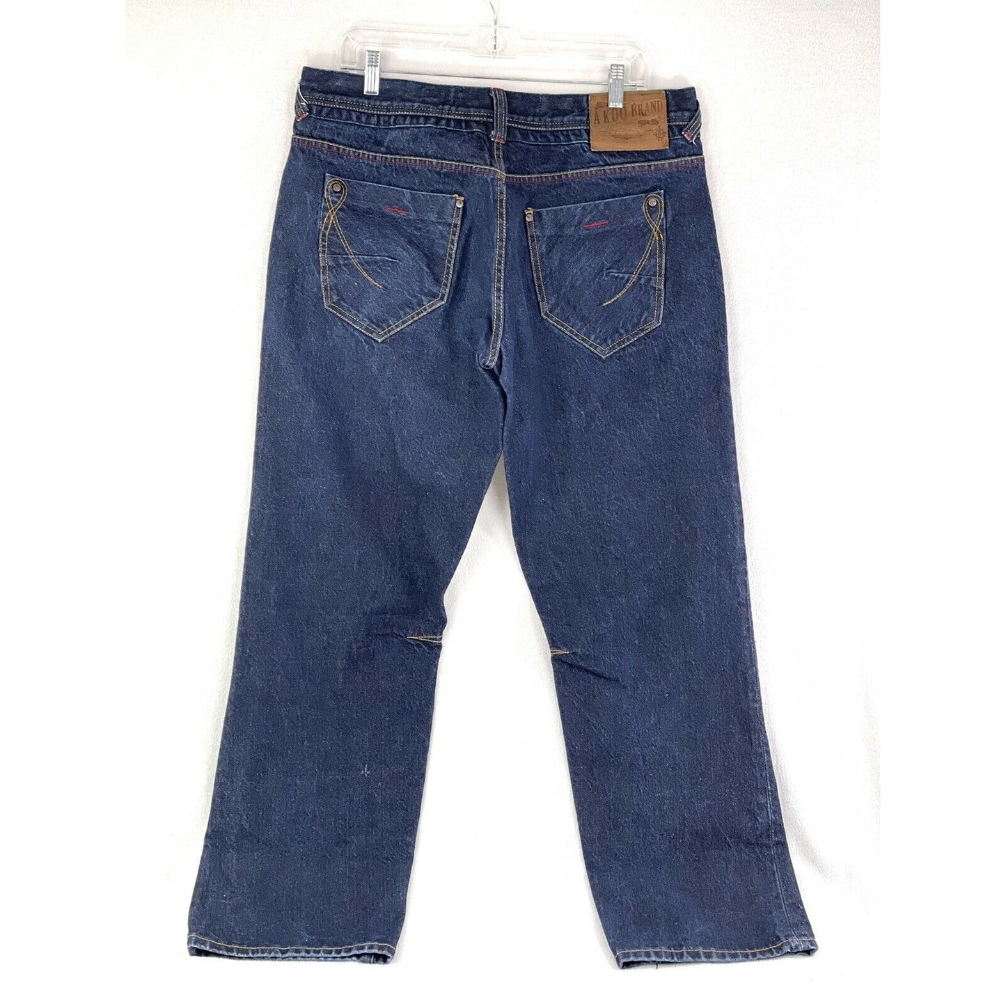 Akoo Jeans for Men Size 38/30 Dark Blue Six Pockets