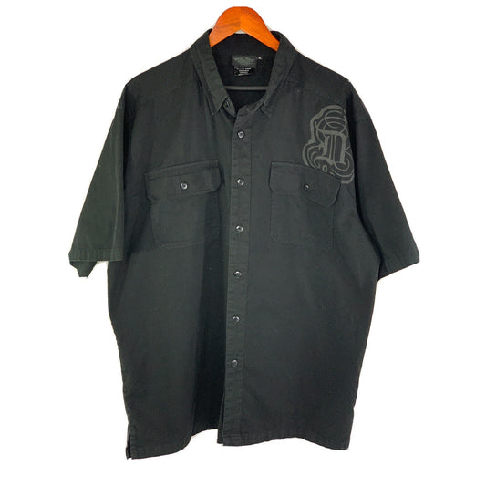 Harley Davidson Men’s XL Dont Use Black for Evil Button Down Shirt Short Sleeve
