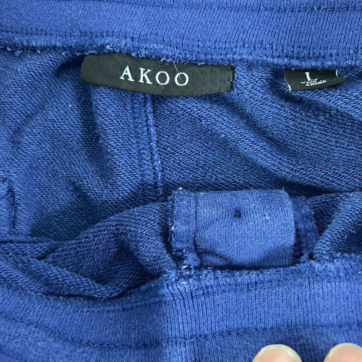 Akoo Men's Shorts Winners Circle Fleece Navy Blue Size Large