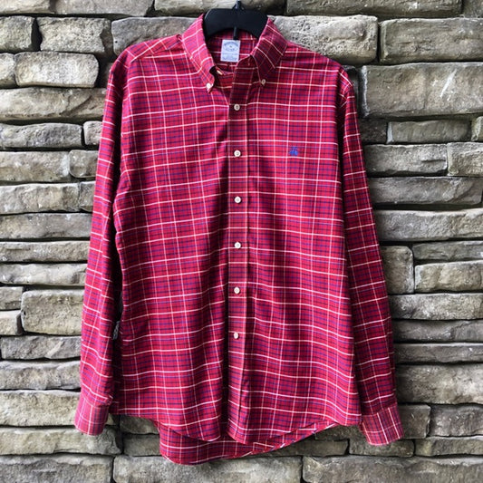 Brooks Brothers Slim Fit Plaid Button Down